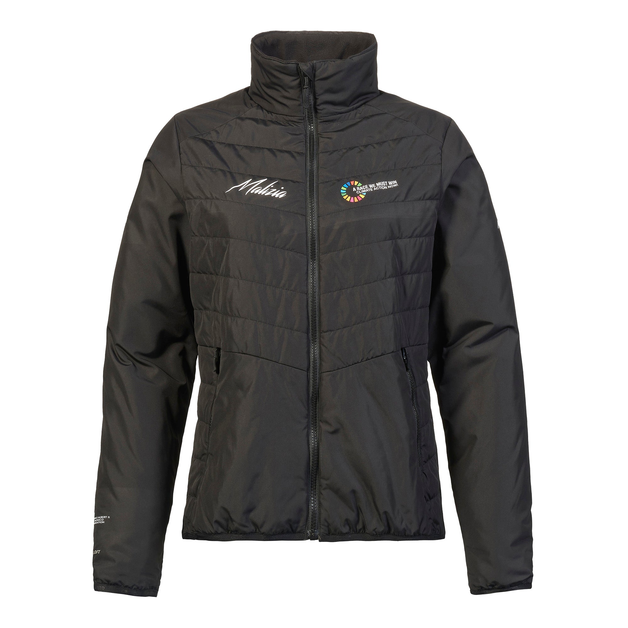 Team Malizia Female Musto Primaloft Jacket Black Front