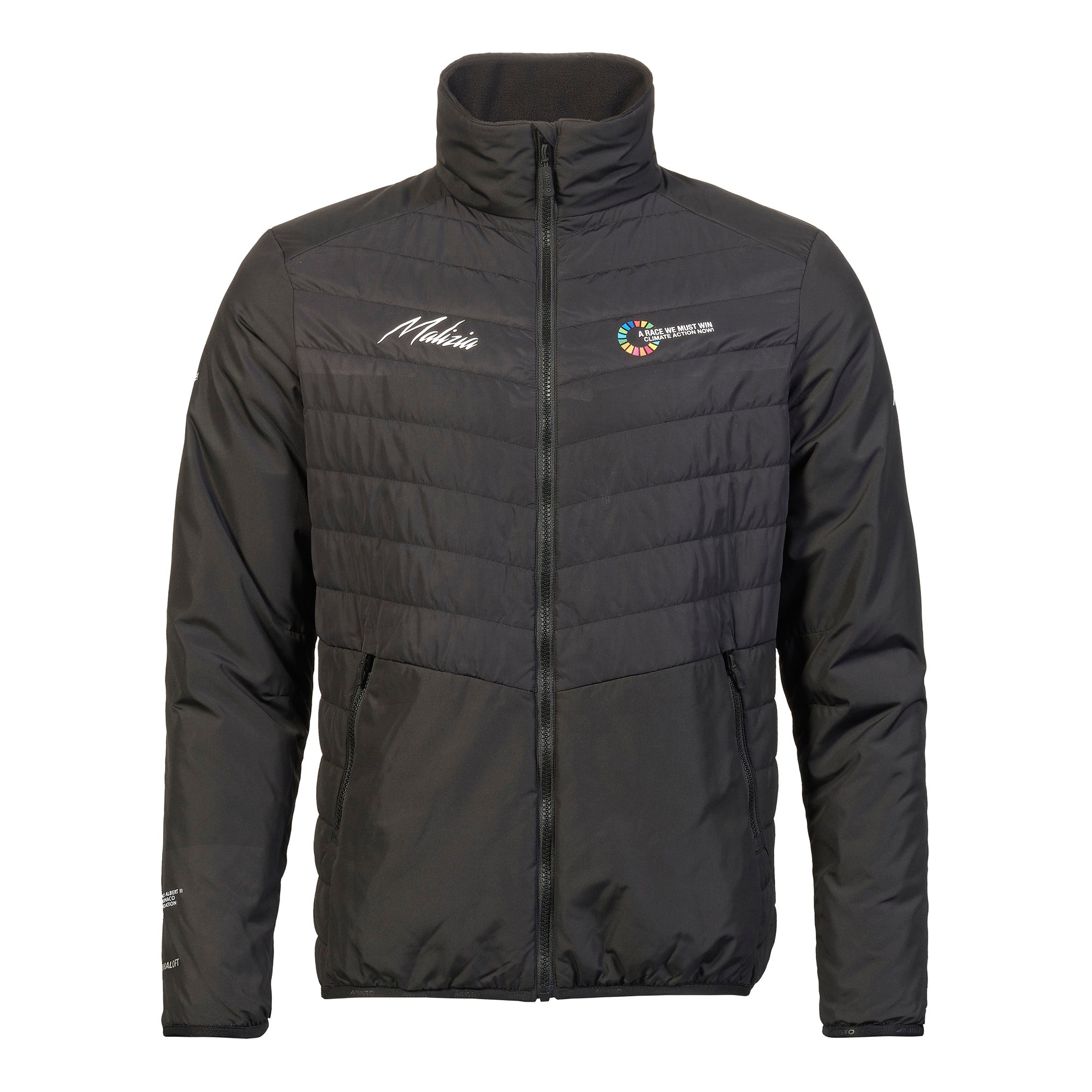 Team Malizia Male Musto Primaloft Jacket Black Front