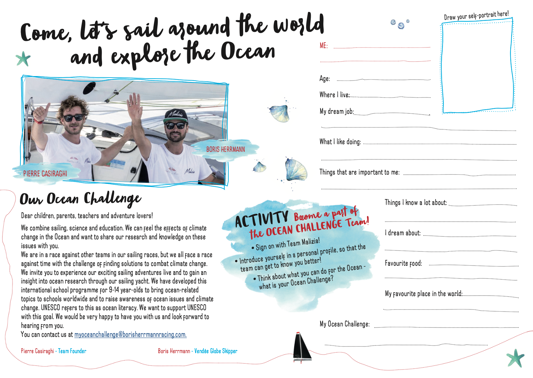 'My Ocean Challenge' Kids Booklet