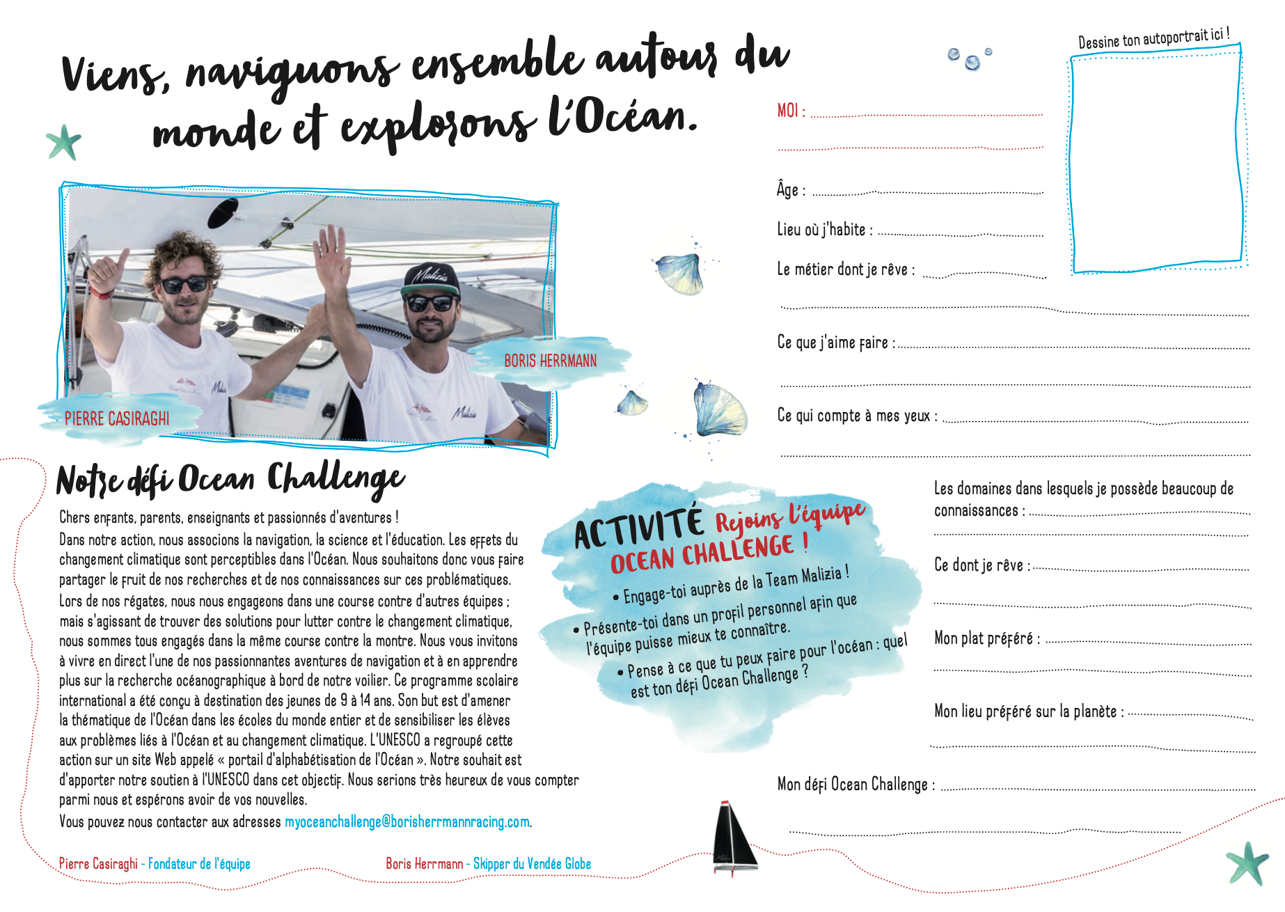 'My Ocean Challenge' Kids Booklet