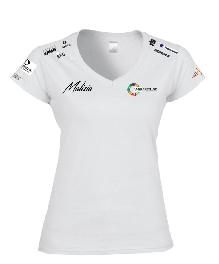 Malizia Female Olymp White Team T-Shirt