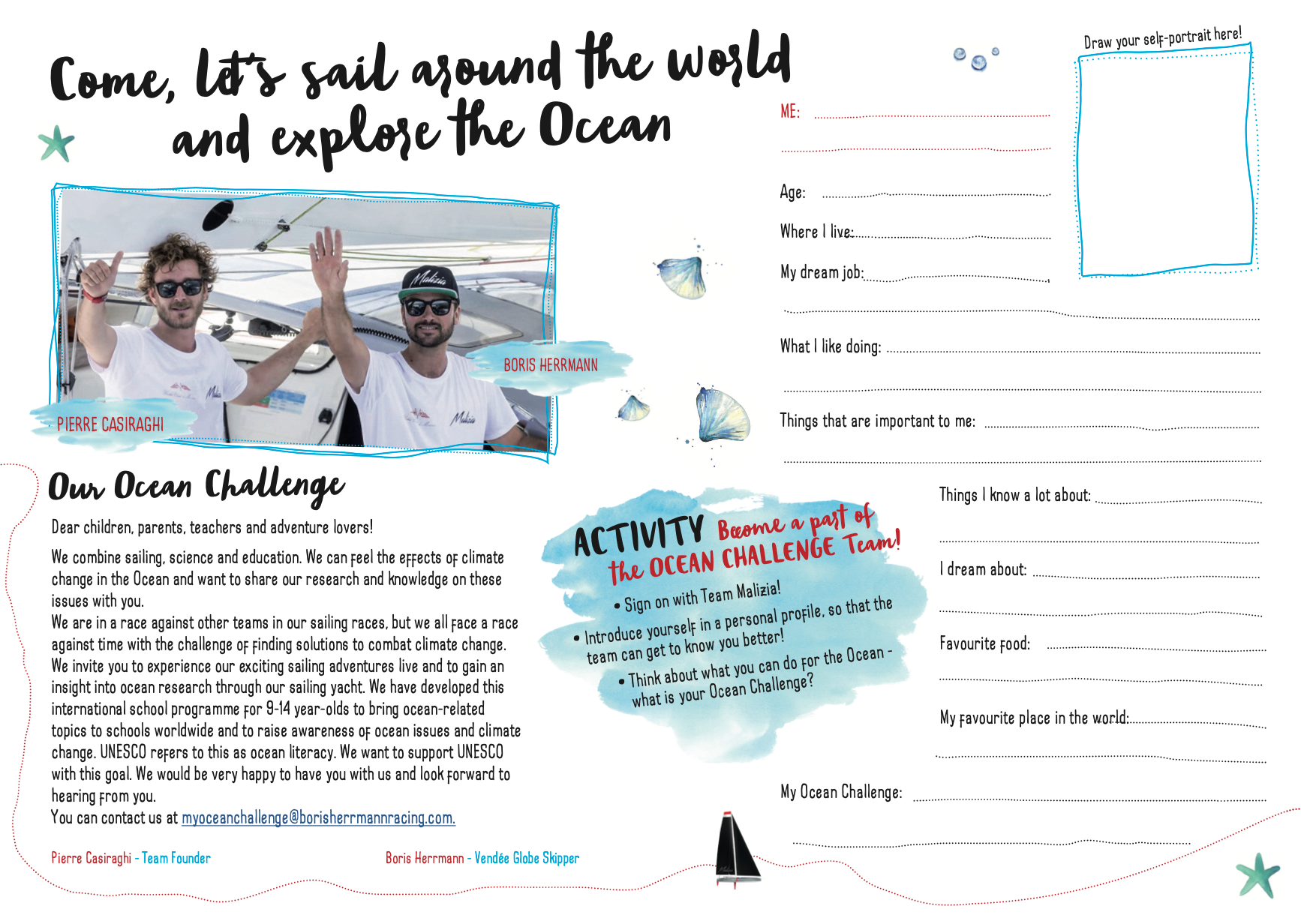  'My Ocean Challenge' Kids Booklet