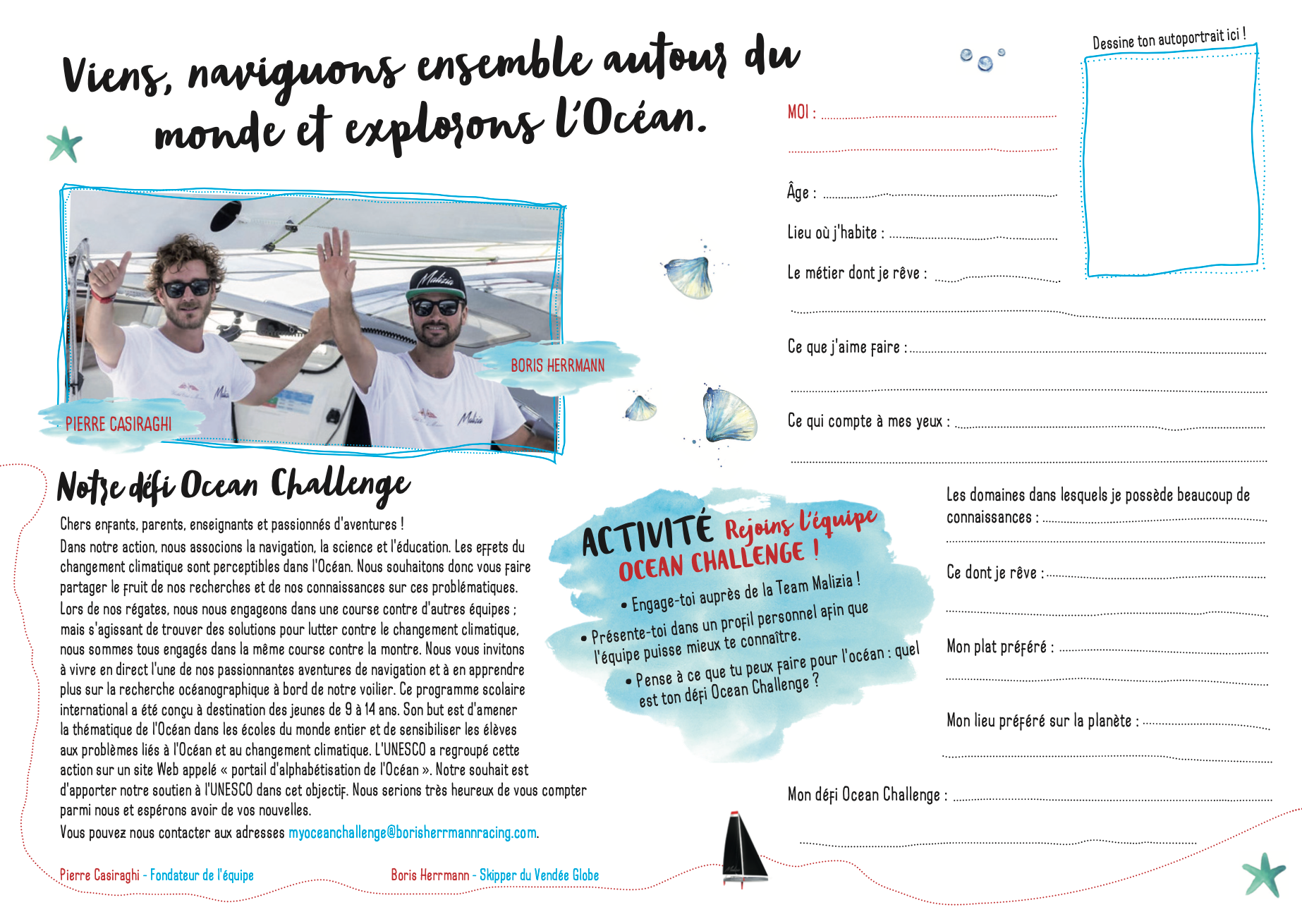  'My Ocean Challenge' Kids Booklet